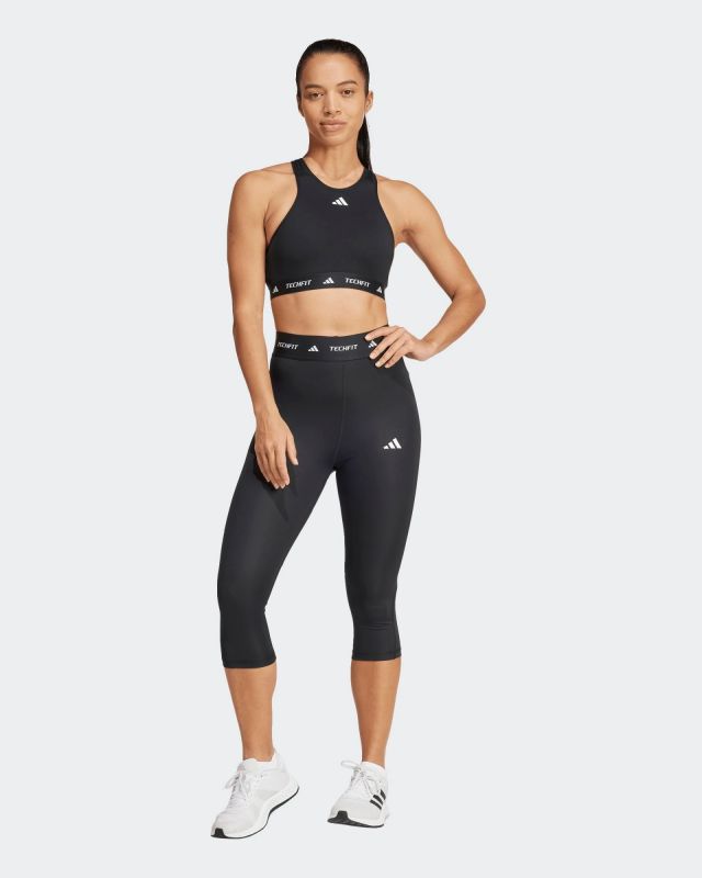 ADIDAS - LEGGINGS NERO TECHFIT CAPRI PER ALLENAMENTO - IX8196