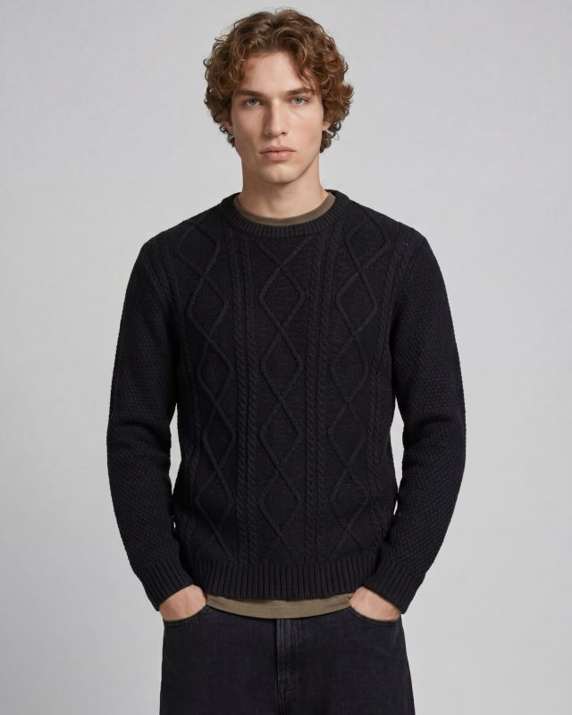 JACK&JONES - Maglia manica lunga Ebluka nera