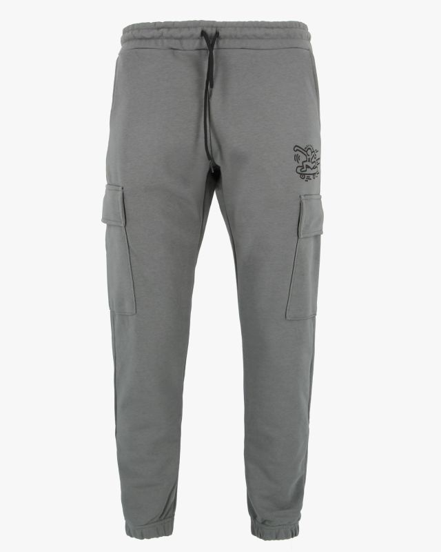 KEITH HARING - Pantalone con tasconi grigio da uomo