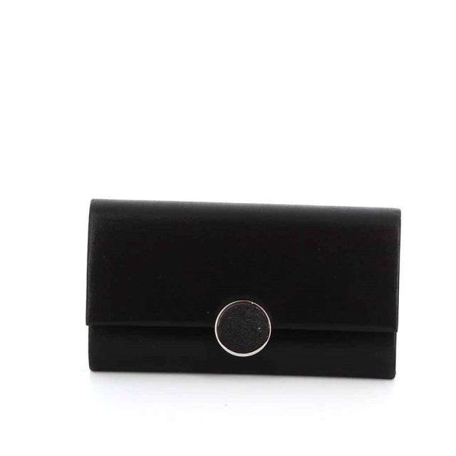 MISS GLOBO- Pochette con applicazione tonda in glitter a chiusura