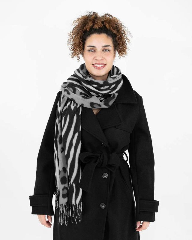 SCIARPA ZEBRA DONNA GREY