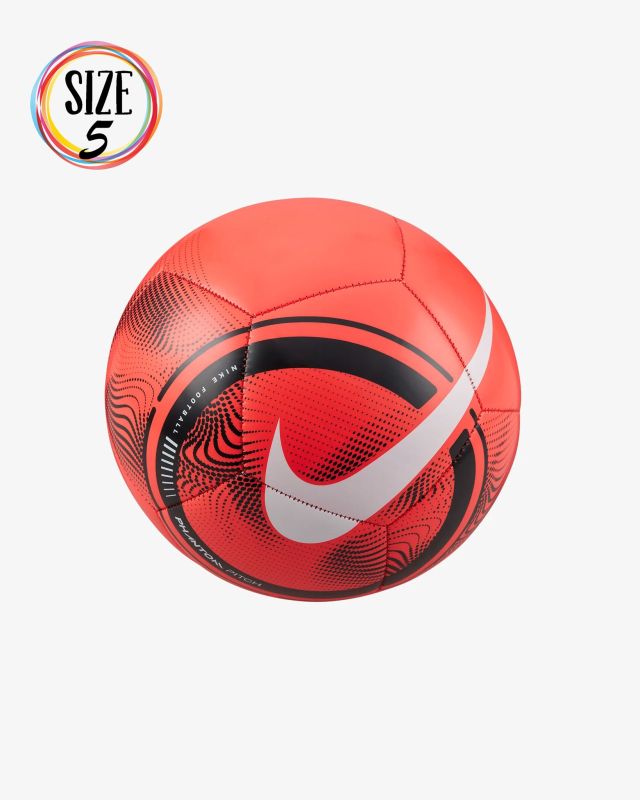 NIKE - Pallone da calcio rosso fluo e nero con logo bianco - PHANTOM PITCH