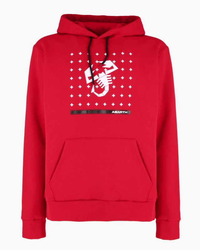 ABARTH - FELPA ROSSA CON CAPPUCCIO DA UOMO