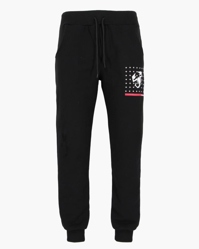 ABARTH - PANTALONE NERO CON MOLLA DA UOMO
