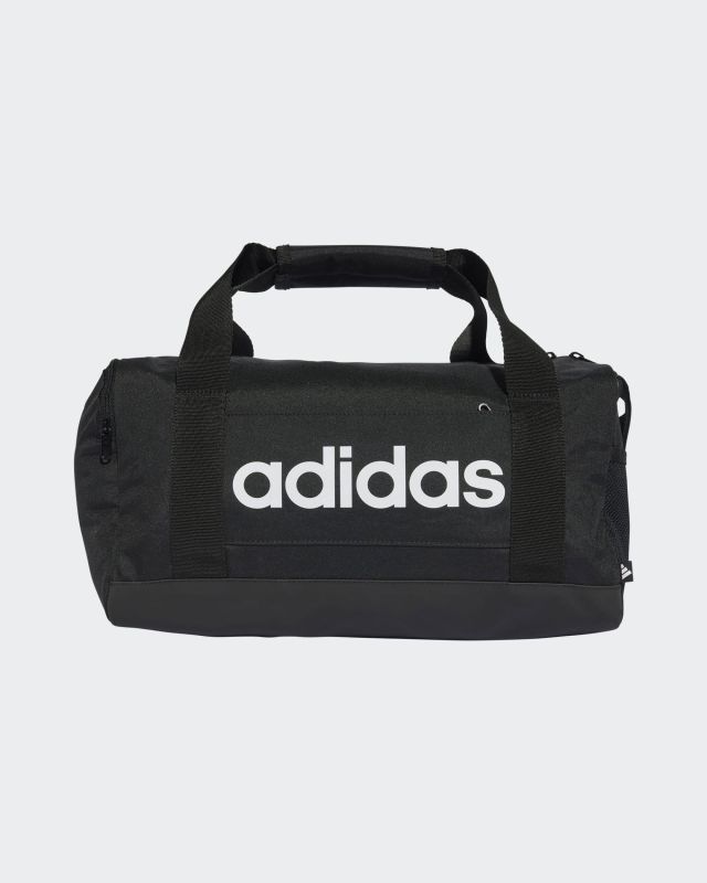 ADIDAS - BORSONE PICCOLO LINEAR DUFF XS NERO CON DETTAGLI BIANCHI, JE8347