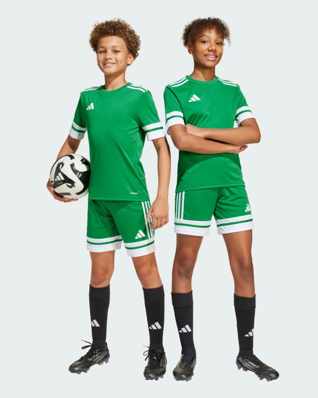 ADIDAS - PANTALONCINO DA ALLENAMENTO JUNIOR VERDE E BIANCO SQUA25  -JN7484