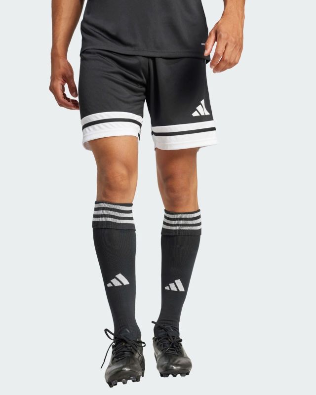 ADIDAS -PANTALONCINO DA CALCIO UOMO NERO E BIANCO SQUA25 -JH3402