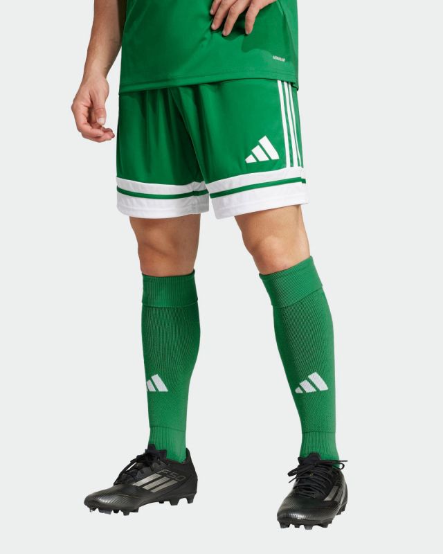 ADIDAS -PANTALONCINO DA CALCIO UOMO VERDE E BIANCO SQUA25 -JN7482