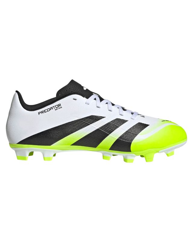 ADIDAS - SCARPA DA CALCIO UOMO BIANCA, NERA E  VERDE FLUO PREDATOR CLUB FG/MG  DAL 40 AL 47 1/3 -JH8847