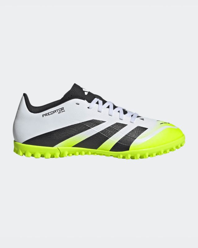ADIDAS - SCARPA UOMO DA CALCETTO, BIANCA, NERA E VERDE FLUO PREDATOR CLUB TF -JH8854