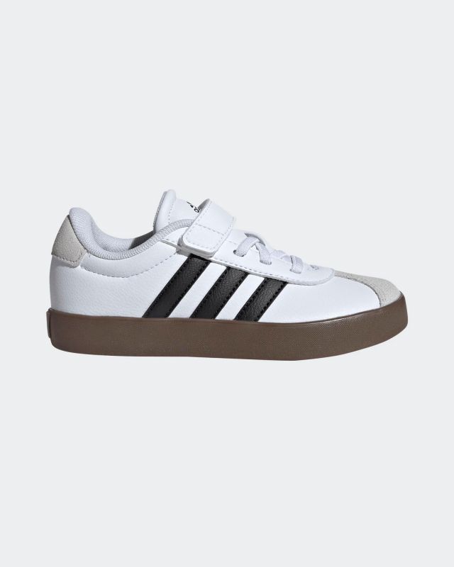 ADIDAS - SNEAKERS JUNIOR BIANCA, NERA E GRIGIA VL COURT 3.0 EL C TD  DAL 28 AL 35 -ID9155