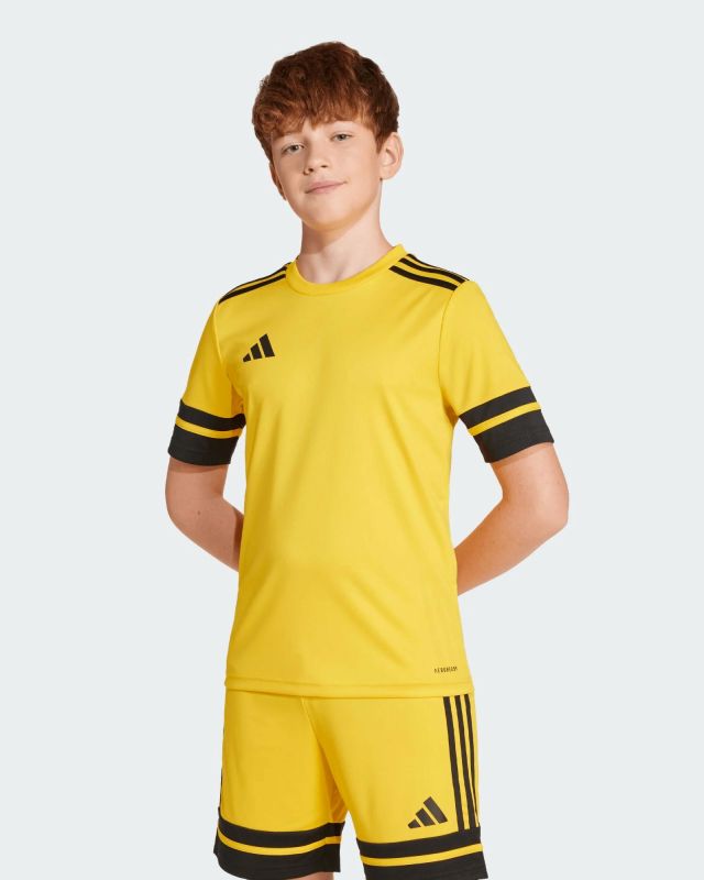 ADIDAS - T-SHIRT DA ALLENAMENTO JUNIOR  GIALLA E NERA SQUA25  - JJ0056