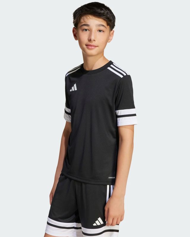 ADIDAS - T-SHIRT DA ALLENAMENTO JUNIOR  NERA E BIANCA SQUA25  - JJ0052