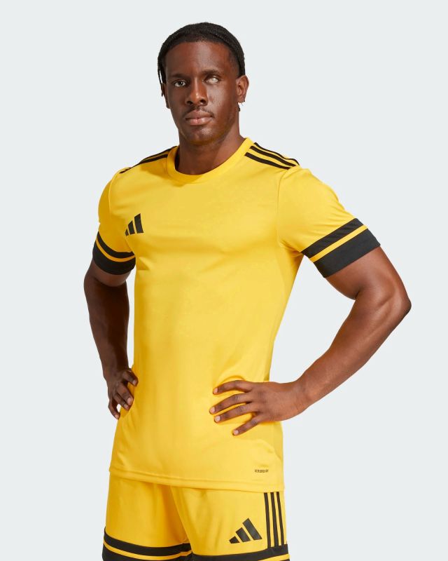 ADIDAS - T-SHIRT MEZZA MANICA UOMO SQUA25 JSY GIALLA E NERA - JG5831