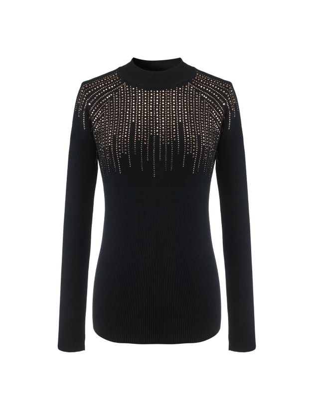 BACHATA - MAGLIA MANICA LUNGA F12 STRASS