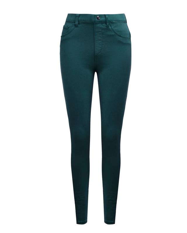 BACHATA - Pantalone ottanio in cotone finto 5 tasche