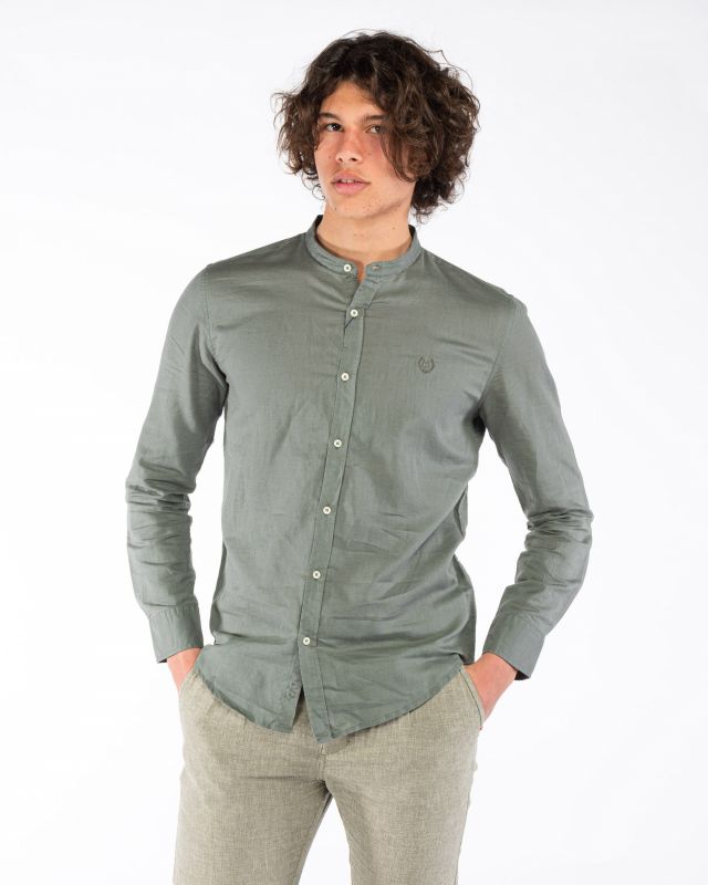 BLUE LEMON - CAMICIA MANICA LUNGA LINO COREANO