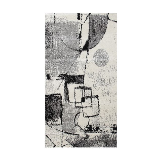 BOYTEKS –  Tappeto Milano grigio con disegno astratto 80x150 cm