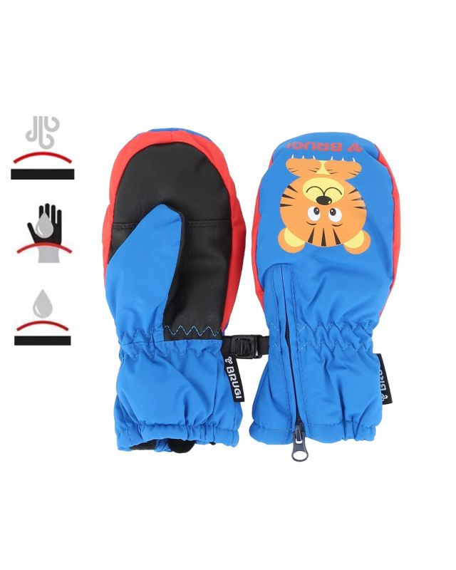 BRUGI - GUANTI DA SCI BAMBINO  BLU SENZA DITA  TIGRE- YU1Y