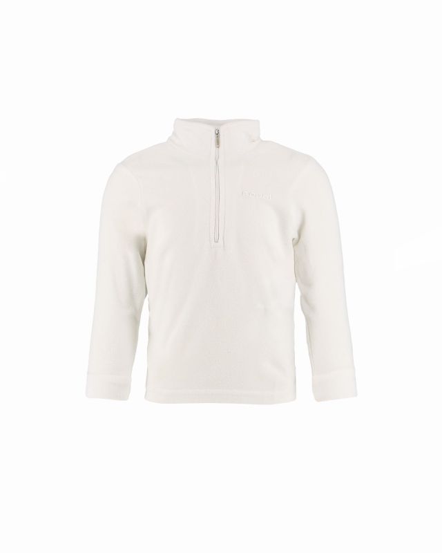 BRUGI - Pile da bambino bianco con mezza zip frontale