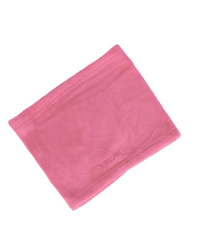 BRUGI - SALDACOLLO ROSA IN PELLICCIA ECOLOGICA CON RICAMO LOGO NELLA PARTE CENTRALE