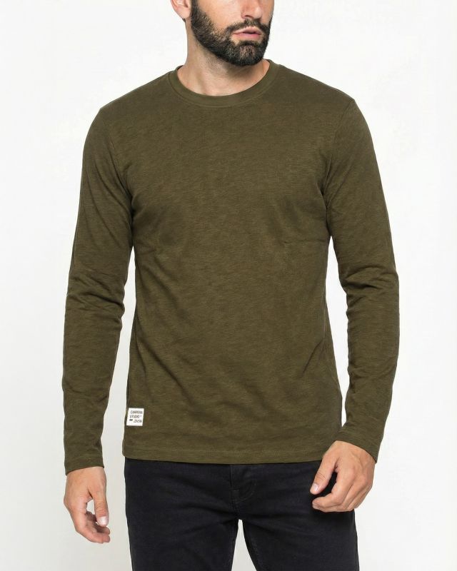 CARRERA - MAGLIA A MANICA LUNGA VERDE DA UOMO