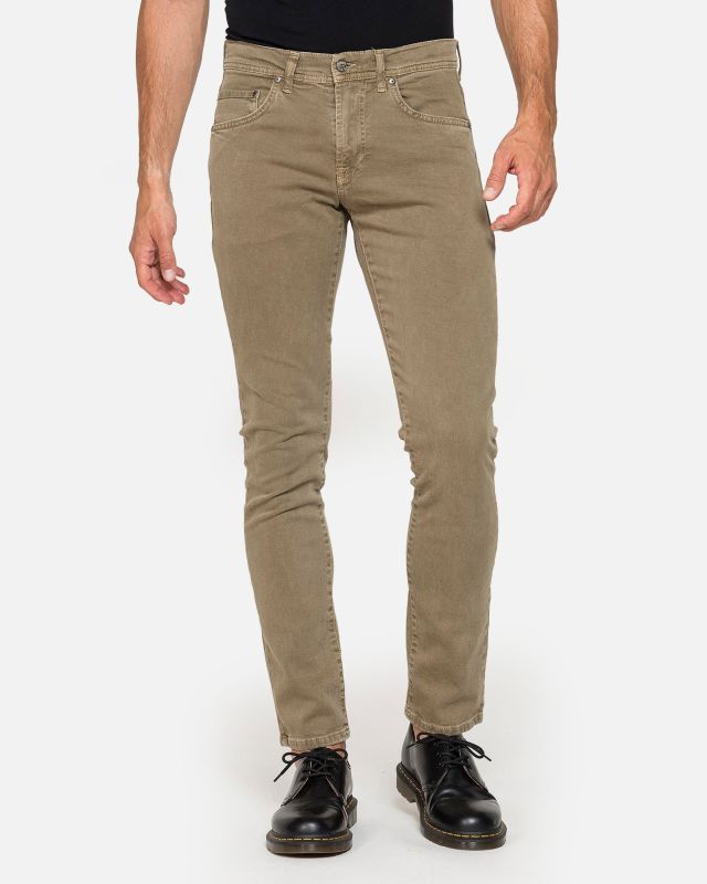CARRERA - PANTALONE  FANGO 5 TASCHE COTONE ELASTICIZZATO SLIM FIT