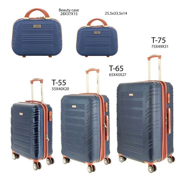 CHARRO- Trolley in ABS con 4 ruote doppie ed espansione