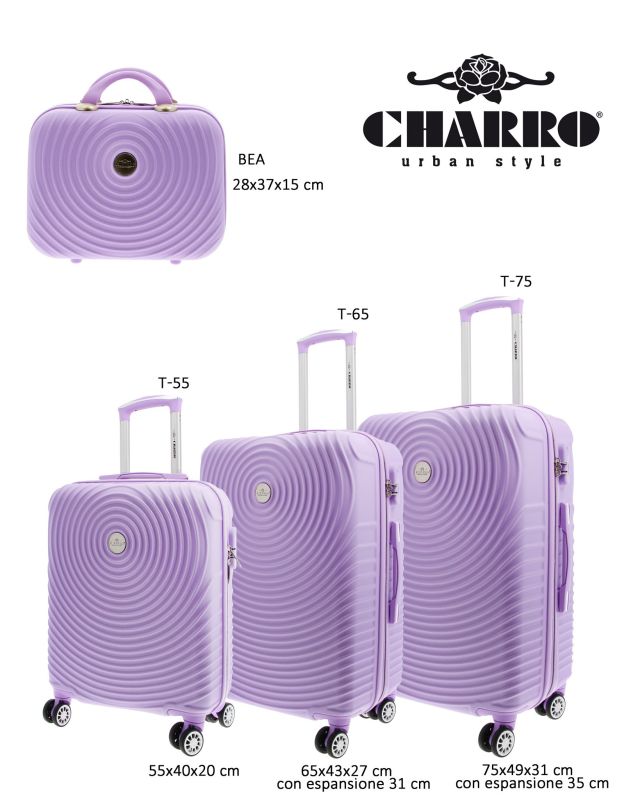 CHARRO - TROLLEY LILLA 4 RUOTE IN ABS