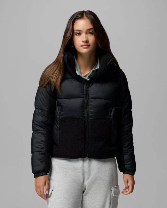 COLUMBIA - GIUBBINO IMBOTTITO IN SHERPA NERO DA DONNA LEADBETTER POINT II