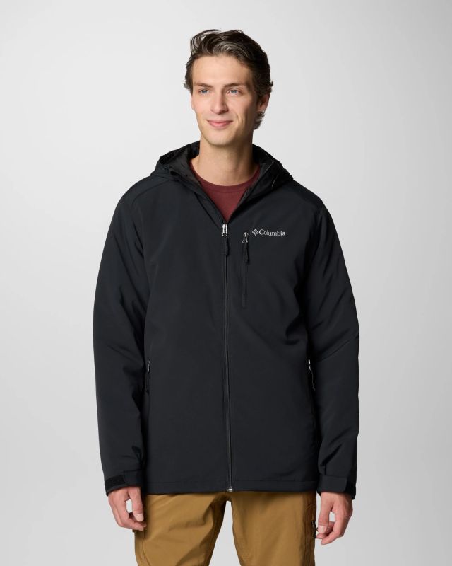COLUMBIA - GUBBINO NERO SOFTSHELL DA UOMO CON CAPPUCCIO GATE RACER II
