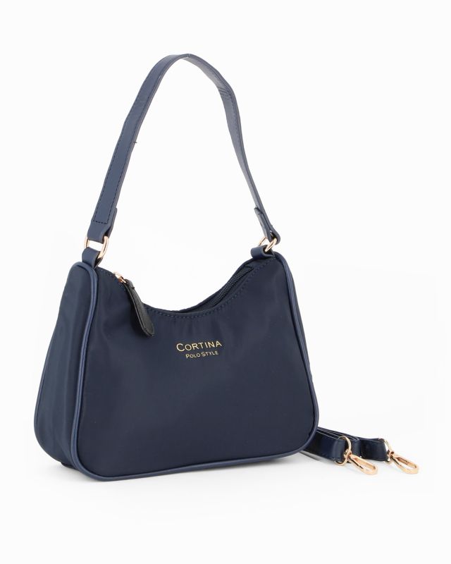 CORTINA POLO STYLE - Minibag blu con tracolla removibile