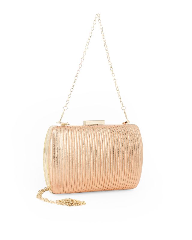 DIVAS - Clutch rose gold con doppia catenella