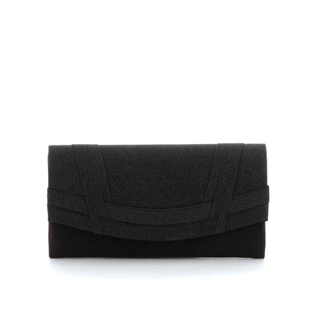 DIVAS- Pochette effetto metallizzato con patta glitterata