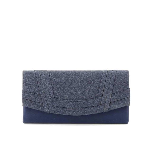 DIVAS- Pochette effetto metallizzato con patta glitterata