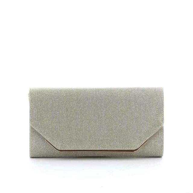 DIVAS- Pochette lurex con bordo metallico a chiusura