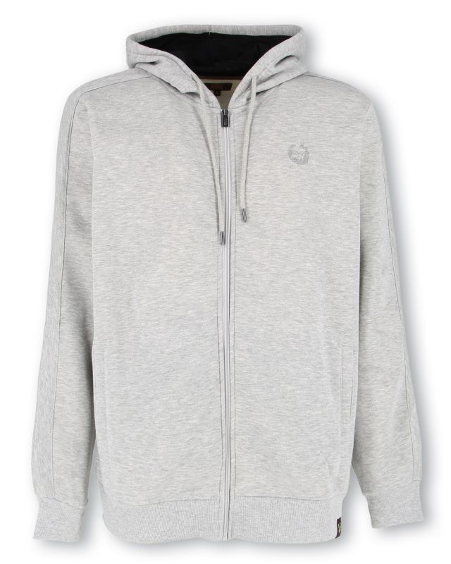 GIANMARCO VENTURI - Felpa con cappuccio grigio da uomo full zip