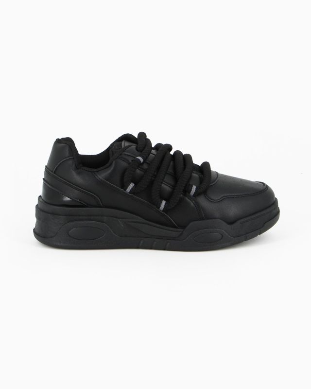 GLOBO ROSA - Sneakers nera con lacci a corda