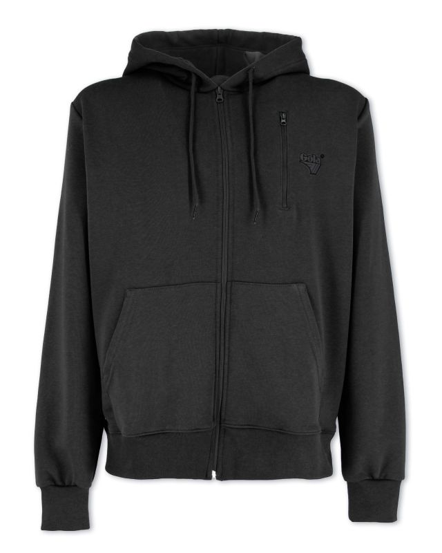 GOLA - FELPA NERA DA UOMO CON ZIP E CAPPUCCIO