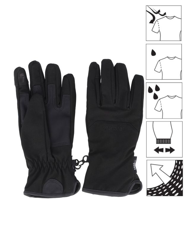 GUANTI SCI C/TOUCH SOFT SHELL DONNA BLK