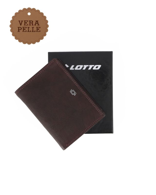 LOTTO - Portafoglio uomo testa moro in VERA PELLE