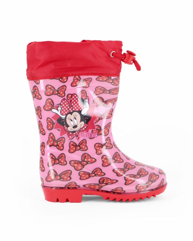 MINNIE - Stivaletto da pioggia rosa da bimba con coulisse