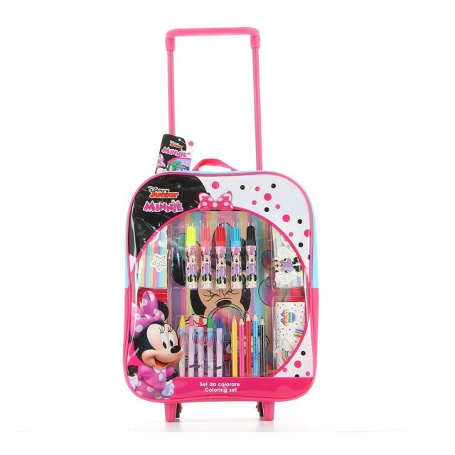 MINNIE - Trolley con colori, album e adesivi