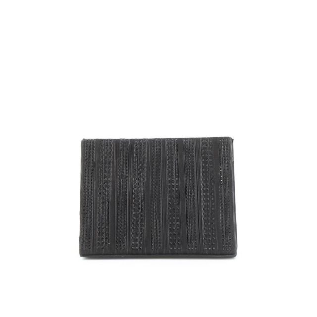 MISS GLOBO- Pochette triangolare con fasce strass verticali