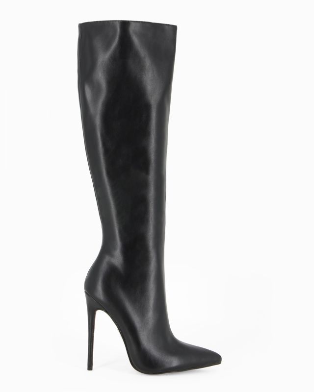 MISS GLOBO - Stivale nero a punta con zip laterale, tacco 11,5CM