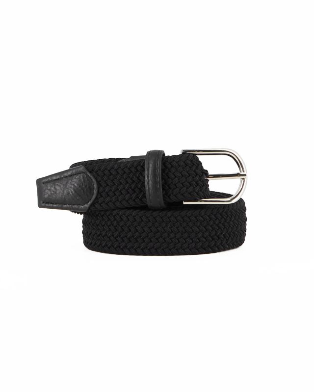 NAZARENO GABRIELLI - Cinta nera junior, intrecciata ed elasticizzata
