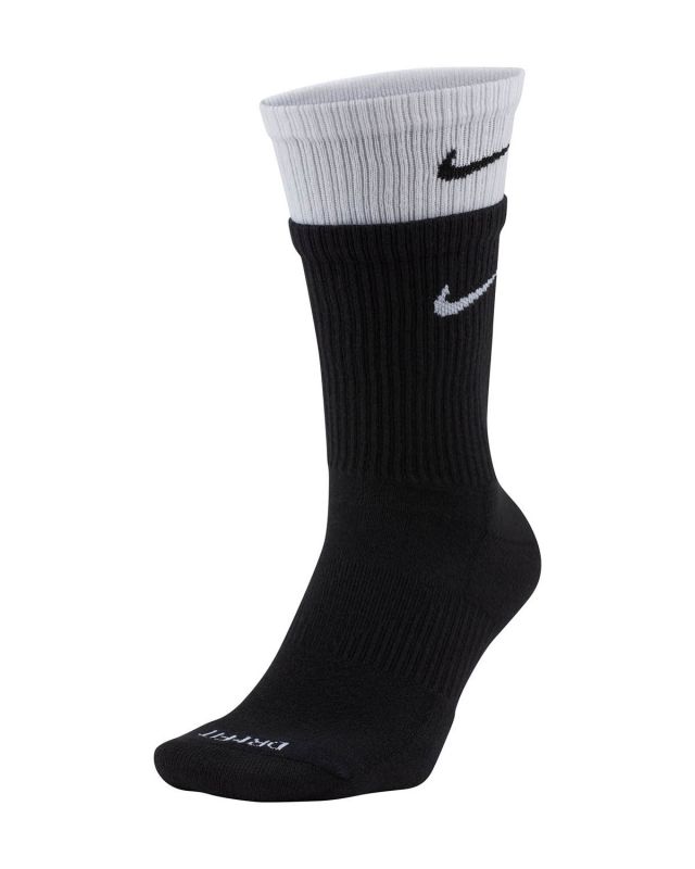 NIKE - Calzini neri e bianchi in tessuto traspirante