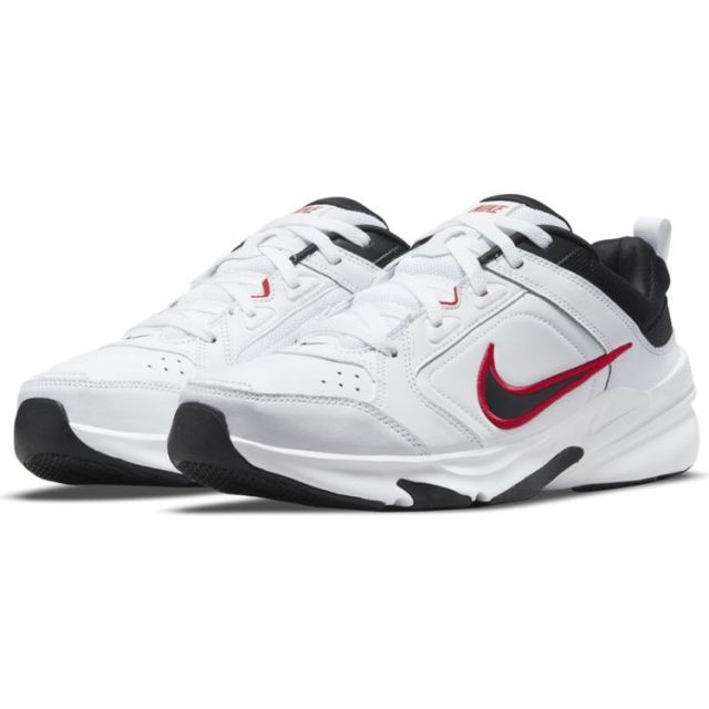 NIKE - Sneakers da uomo bianca e nera in VERA PELLE con dettagli rossi - DEFYALLDAY