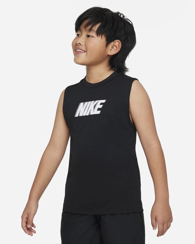 NIKE - T-SHIRT SMANICATO DA BAMBINO DRI-FIT MULTI+ BLACK-WHITE - FB1281/010
