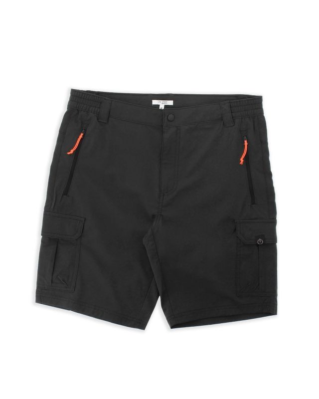 ON SPIRIT - SHORT CARGO CON TASCONI NERO CON DETTAGLI ARANCIONE FLUO E NERI, SANCHO